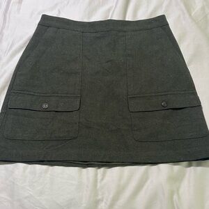 Madewell Olive Cargo Pocket Mini Skirt